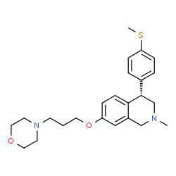 ChemSpider 2D Image | (4S)-2-Methyl-4-[4-(methylsulfanyl)phenyl]-7-[3-(4-morpholinyl)propoxy]-1,2,3,4-tetrahydroisoquinoline | C24H32N2O2S