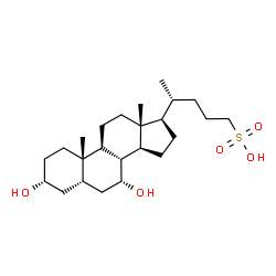 ChemSpider 2D Image | 3alpha,7alpha-dihydroxy-5beta-cholane-24-sulfonic acid | C24H42O5S