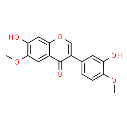 ChemSpider 2D Image | 7-Hydroxy-3-(3-hydroxy-4-methoxyphenyl)-6-methoxy-4H-chromen-4-one | C17H14O6