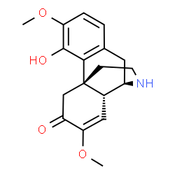 ChemSpider 2D Image | 4-Hydroxy-3,7-dimethoxy-7,8-didehydromorphinan-6-one | C18H21NO4
