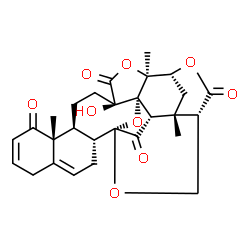ChemSpider 2D Image | (1R,2S,5R,8S,9R,17R,18R,21S,24R,26S,27S)-5-Hydroxy-2,9,26-trimethyl-3,19,23,28-tetraoxaoctacyclo[16.9.1.1~18,27~.0~1,5~.0~2,24~.0~8,17~.0~9,14~.0~21,26~]nonacosa-11,14-diene-4,10,22,29-tetrone | C28H30O9