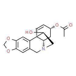 ChemSpider 2D Image | (3alpha,11R,13beta)-11-Hydroxy-1,2-didehydrocrinan-3-yl acetate | C18H19NO5