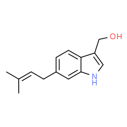 ChemSpider 2D Image | [6-(3-Methyl-2-buten-1-yl)-1H-indol-3-yl]methanol | C14H17NO