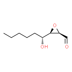 ChemSpider 2D Image | (2R,3R)-3-[(1R)-1-Hydroxyhexyl]-2-oxiranecarbaldehyde | C9H16O3