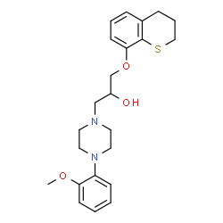 ChemSpider 2D Image | 8-((3-(4-(2-methoxyphenyl)piperazin-1-yl)-2-hydroxypropyl)oxy)thiochroman | C23H30N2O3S
