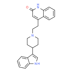 ChemSpider 2D Image | 4-{2-[4-(1H-Indol-3-yl)-1-piperidinyl]ethyl}-2(1H)-quinolinone | C24H25N3O
