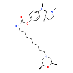 ChemSpider 2D Image | 5-O-[8-(cis-2,6-dimethylmorpholino)octylcarbamoyl]eseroline | C28H46N4O3