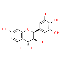 ChemSpider 2D Image | (2S,3S,4R)-2-(3,4,5-Trihydroxyphenyl)-3,4,5,7-chromanetetrol | C15H14O8