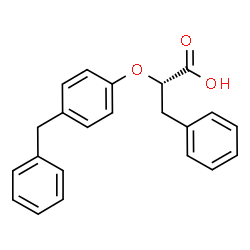 ChemSpider 2D Image | (2S)-2-(4-Benzylphenoxy)-3-phenylpropanoic acid | C22H20O3