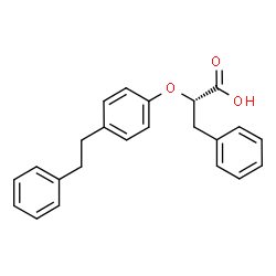 ChemSpider 2D Image | (2S)-2-(4-phenethylphenoxy)-3-phenyl-propanoic acid | C23H22O3