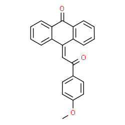 ChemSpider 2D Image | 10-[2-(4-Methoxyphenyl)-2-oxoethylidene]-9(10H)-anthracenone | C23H16O3