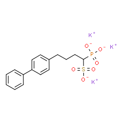 ChemSpider 2D Image | Tripotassium 4-(4-biphenylyl)-1-phosphonato-1-butanesulfonate | C16H16K3O6PS