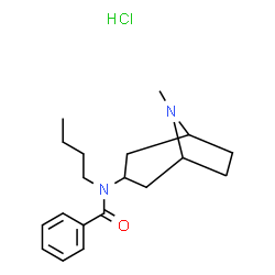 ChemSpider 2D Image | N-Butyl-N-(8-methyl-8-azabicyclo[3.2.1]oct-3-yl)benzamide hydrochloride (1:1) | C19H29ClN2O