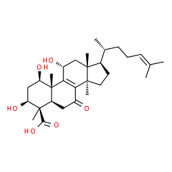 ChemSpider 2D Image | (1beta,3beta,11alpha)-1,3,11-Trihydroxy-7-oxolanosta-8,24-dien-29-oic acid | C30H46O6
