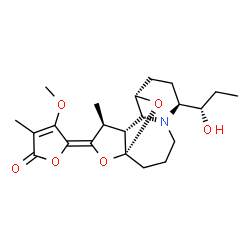 ChemSpider 2D Image | (5Z)-5-{(1R,6S,9S,10R,11R,12S)-6-[(1S)-1-Hydroxypropyl]-12-methyl-14,15-dioxa-5-azatetracyclo[7.5.1.0~1,11~.0~5,10~]pentadec-13-ylidene}-4-methoxy-3-methyl-2(5H)-furanone | C22H31NO6
