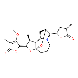 ChemSpider 2D Image | (5Z)-4-Methoxy-3-methyl-5-{(1R,4S,5R,6S,8S,9S)-4-methyl-9-[(2S,4S)-4-methyl-5-oxotetrahydro-2-furanyl]-2,14-dioxa-10-azatetracyclo[6.5.1.0~1,5~.0~6,10~]tetradec-3-ylidene}-2(5H)-furanone | C23H29NO7