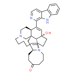 ChemSpider 2D Image | (1R,2R,4S,12R,13S,16Z)-25-(9H-beta-Carbolin-1-yl)-13-hydroxy-11,22-diazapentacyclo[11.11.2.1~2,22~.0~2,12~.0~4,11~]heptacosa-16,25-dien-7-one | C36H44N4O2
