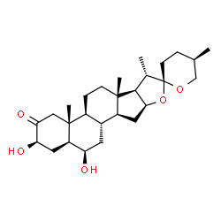 ChemSpider 2D Image | (3beta,5alpha,6beta,25R)-3,6-Dihydroxyspirostan-2-one | C27H42O5