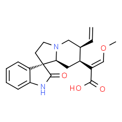 ChemSpider 2D Image | (7beta,16E)-17-Methoxy-2-oxocorynoxa-16,18-dien-16-carboxylic acid | C21H24N2O4