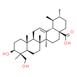 ChemSpider 2D Image | (3beta)-3,24-Dihydroxyurs-12-en-28-oic acid | C30H48O4