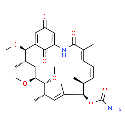 ChemSpider 2D Image | (15R)-6,17-Didemethoxy-15-methoxy-6-methyl-11-O-methylgeldanamycin | C30H42N2O8