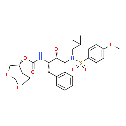 ChemSpider 2D Image | (5R)-1,3-Dioxepan-5-yl [(2S,3R)-3-hydroxy-4-{isobutyl[(4-methoxyphenyl)sulfonyl]amino}-1-phenyl-2-butanyl]carbamate | C27H38N2O8S