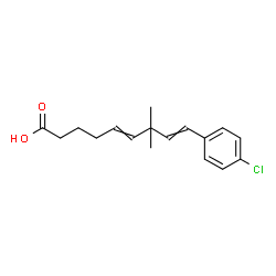 ChemSpider 2D Image | 9-(4-Chlorophenyl)-7,7-dimethyl-5,8-nonadienoic acid | C17H21ClO2