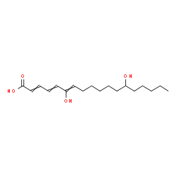 ChemSpider 2D Image | 6,13-Dihydroxy-2,4,6-octadecatrienoic acid | C18H30O4