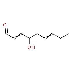 ChemSpider 2D Image | 4-Hydroxy-2,6-nonadienal | C9H14O2