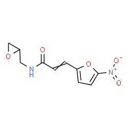 ChemSpider 2D Image | 3-(5-Nitro-2-furyl)-N-(2-oxiranylmethyl)acrylamide | C10H10N2O5