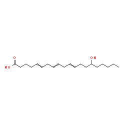 ChemSpider 2D Image | 15-Hydroxy-5,8,11-icosatrienoic acid | C20H34O3