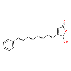 ChemSpider 2D Image | 5-Hydroxy-4-(8-phenyl-1,3,5,7-octatetraen-1-yl)-2(5H)-furanone | C18H16O3