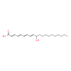 ChemSpider 2D Image | 10-Hydroxy-2,4,6,8-icosatetraenoic acid | C20H32O3