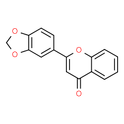 ChemSpider 2D Image | 2-(1,3-Benzodioxol-5-yl)-4H-chromen-4-one | C16H10O4