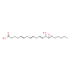 ChemSpider 2D Image | 13-Hydroxy-13-(3-pentyl-2-oxiranyl)-5,8,11-tridecatrienoic acid | C20H32O4
