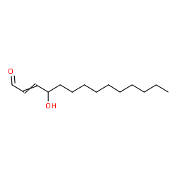 ChemSpider 2D Image | 4-Hydroxy-2-tetradecenal | C14H26O2