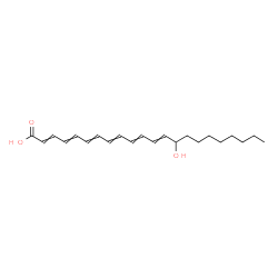 ChemSpider 2D Image | 14-Hydroxy-2,4,6,8,10,12-docosahexaenoic acid | C22H32O3