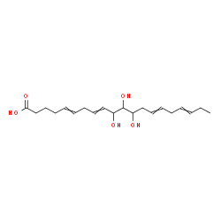 ChemSpider 2D Image | 10,11,12-Trihydroxy-5,8,14,17-icosatetraenoic acid | C20H32O5