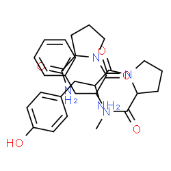 ChemSpider 2D Image | Tyrosylprolyl-N-methylphenylalanylprolinamide | C29H37N5O5
