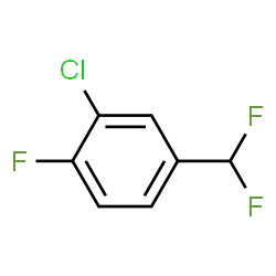 ChemSpider 2D Image | 2-Chloro-4-(difluoromethyl)-1-fluorobenzene | C7H4ClF3