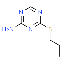 ChemSpider 2D Image | 4-(Propylsulfanyl)-1,3,5-triazin-2-amine | C6H10N4S