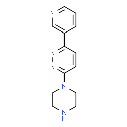 ChemSpider 2D Image | 3-(1-Piperazinyl)-6-(3-pyridinyl)pyridazine | C13H15N5