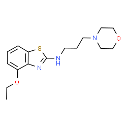 ChemSpider 2D Image | 4-Ethoxy-N-[3-(4-morpholinyl)propyl]-1,3-benzothiazol-2-amine | C16H23N3O2S