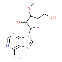 ChemSpider 2D Image | 9-(3-O-Methylpentofuranosyl)-9H-purin-6-amine | C11H15N5O4