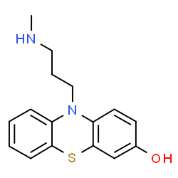 ChemSpider 2D Image | 10-[3-(Methylamino)propyl]-10H-phenothiazin-3-ol | C16H18N2OS