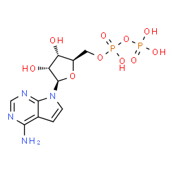 ChemSpider 2D Image | 7-Deazaadenosine-5'-Diphosphate | C11H16N4O10P2
