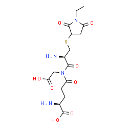ChemSpider 2D Image | S-(1-Ethyl-2,5-dioxo-3-pyrrolidinyl)-L-cysteinyl-N-L-gamma-glutamylglycine | C16H24N4O8S