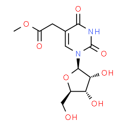 ChemSpider 2D Image | 5-methoxycarbonylmethyluridine | C12H16N2O8