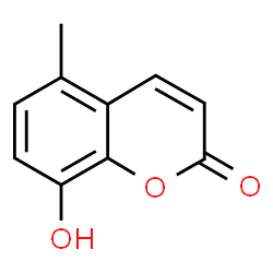 ChemSpider 2D Image | 8-Hydroxy-5-methyl-2H-chromen-2-one | C10H8O3