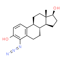 ChemSpider 2D Image | 4-Azidoestra-1,3,5(10)-triene-3,17beta-diol | C18H24N3O2